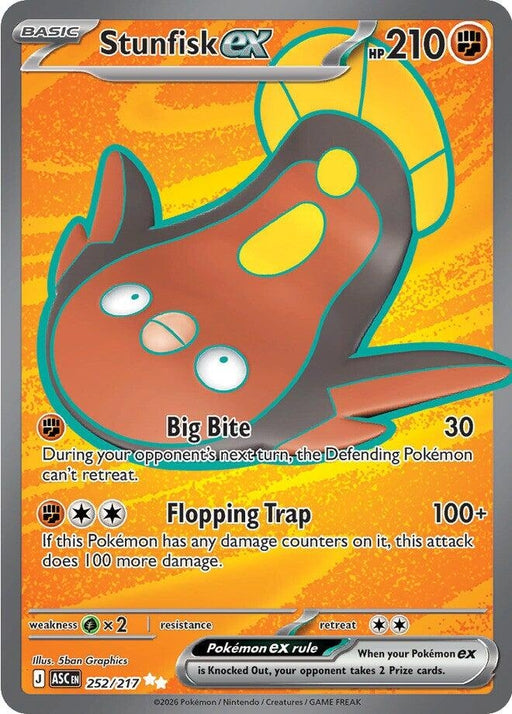 Image for Stunfisk ex (252/217) (Holofoil) [ME: Ascended Heroes] - Pokemon