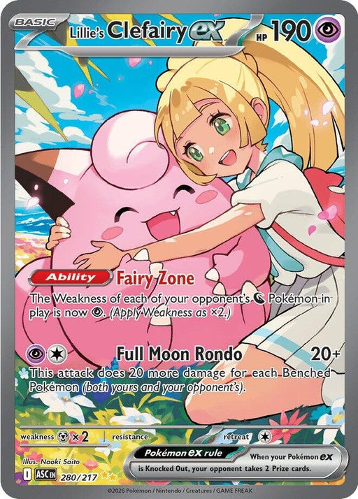 Image for Lillie's Clefairy ex (280/217) (Holofoil) [ME: Ascended Heroes] - Pokemon