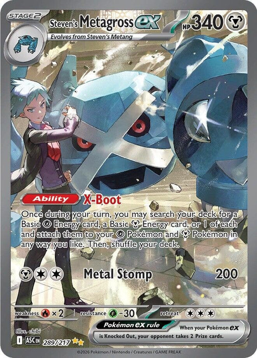 Image for Steven's Metagross ex (289/217) (Holofoil) [ME: Ascended Heroes] - Pokemon