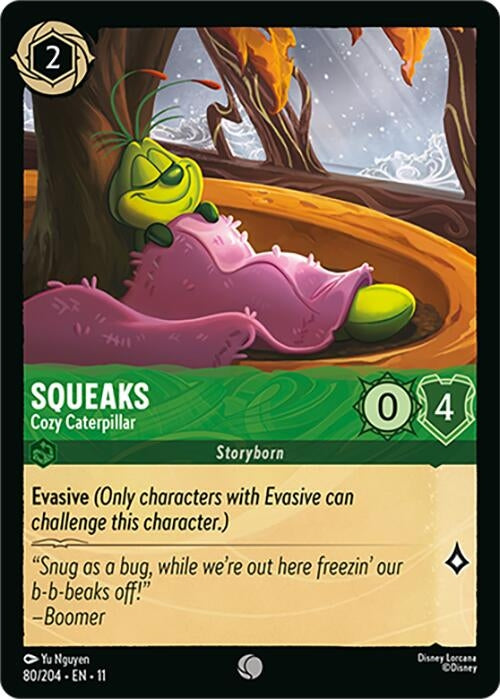 Image for Squeaks - Cozy Caterpillar (80/204) (Cold Foil) [Winterspell] - Disney Lorcana