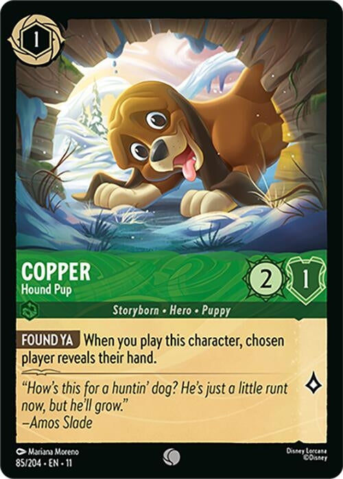 Image for Copper - Hound Pup (85/204) (Cold Foil) [Winterspell] - Disney Lorcana