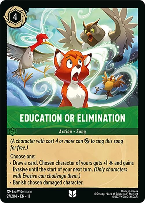Image for Education or Elimination (97/204) (Cold Foil) [Winterspell] - Disney Lorcana
