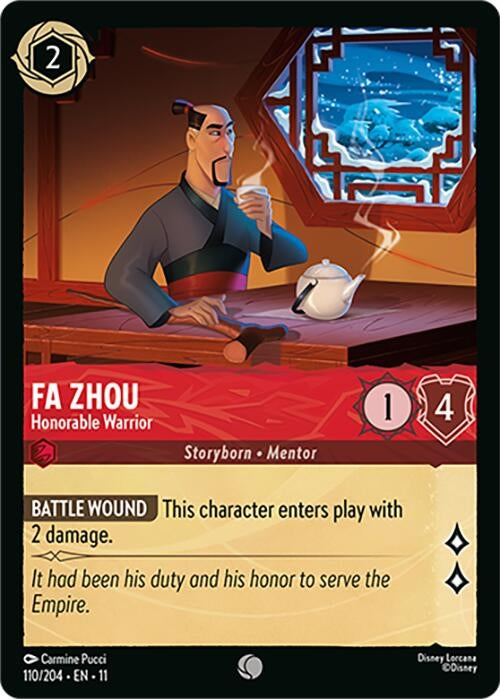 Image for Fa Zhou - Honorable Warrior (110/204) (Cold Foil) [Winterspell] - Disney Lorcana