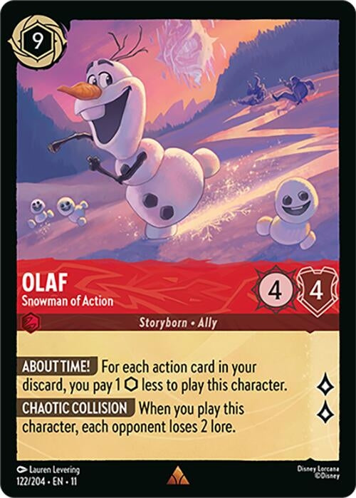 Image for Olaf - Snowman of Action (122/204) (Cold Foil) [Winterspell] - Disney Lorcana