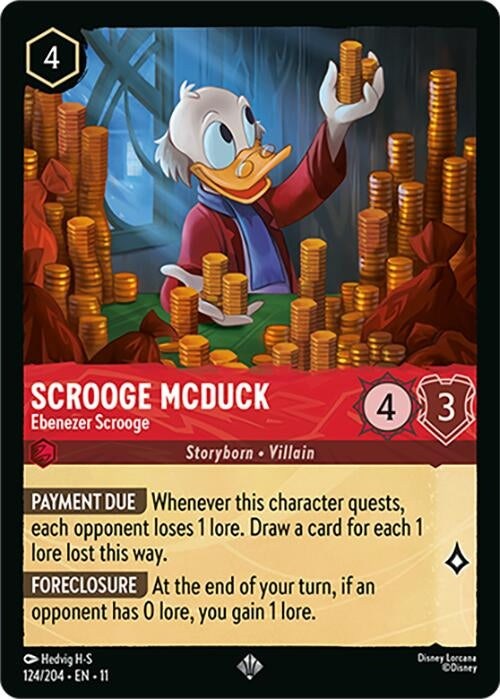 Image for Scrooge McDuck - Ebenezer Scrooge (124/204) (Cold Foil) [Winterspell] - Disney Lorcana
