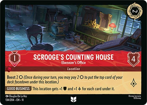 Image for Scrooge's Counting House - Ebenezer's Office (134/204) (Cold Foil) [Winterspell] - Disney Lorcana