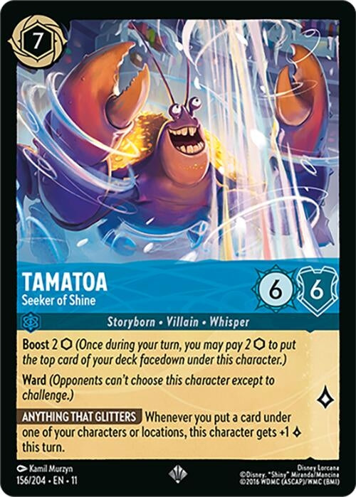 Image for Tamatoa - Seeker of Shine (156/204) (Cold Foil) [Winterspell] - Disney Lorcana