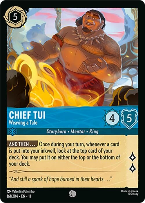Image for Chief Tui - Weaving a Tale (161/204) (Cold Foil) [Winterspell] - Disney Lorcana