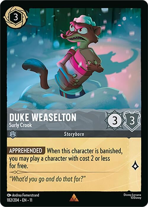 Image for Duke Weaselton - Surly Crook (182/204) (Cold Foil) [Winterspell] - Disney Lorcana