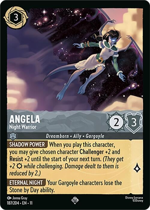 Image for Angela - Night Warrior (187/204) (Cold Foil) [Winterspell] - Disney Lorcana