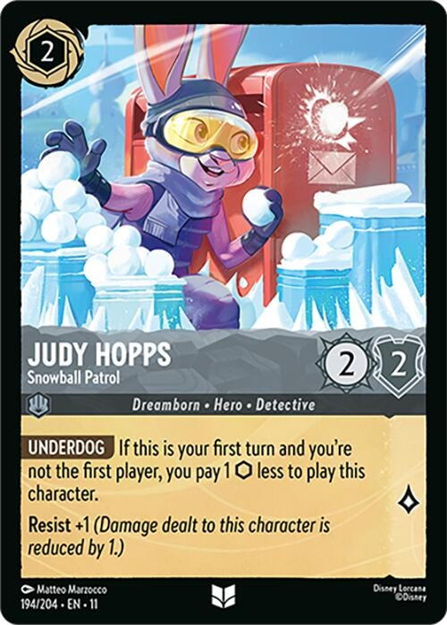 Image for Judy Hopps - Snowball Patrol (194/204) [Winterspell] - Disney Lorcana