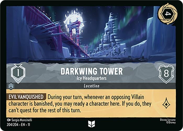 Image for Darkwing Tower - Icy Headquarters (204/204) (Cold Foil) [Winterspell] - Disney Lorcana