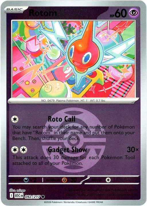 Image for Rotom (Dusk Ball) (092/217) (Reverse Holofoil) [ME: Ascended Heroes] - Pokemon