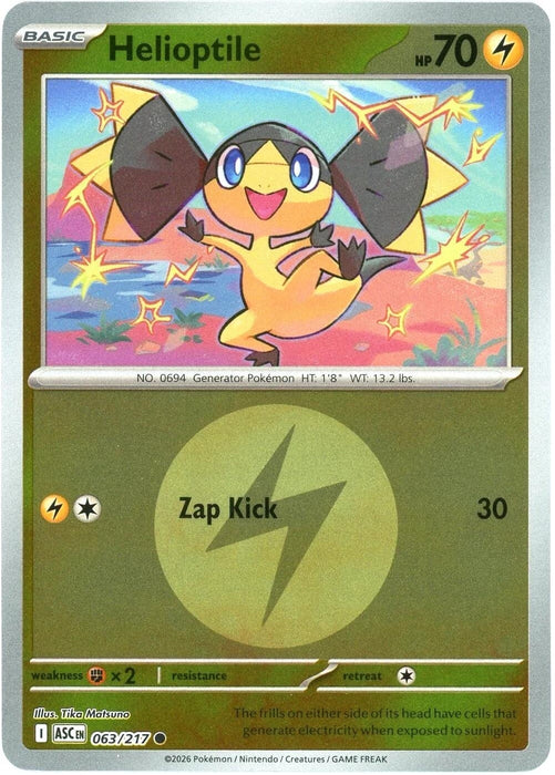 Image for Helioptile (Energy Symbol Pattern) (063/217) (Reverse Holofoil) [ME: Ascended Heroes] - Pokemon