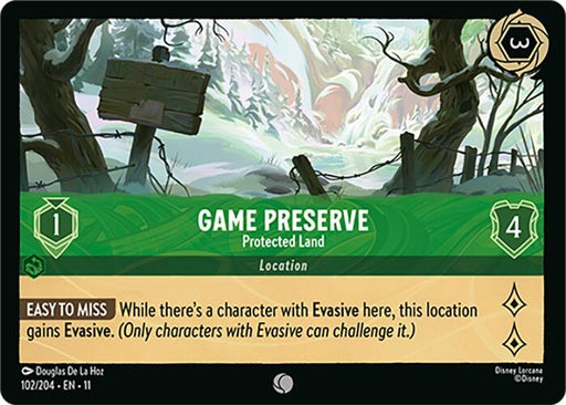 Image for Game Preserve - Protected Land (102/204) (Cold Foil) [Winterspell] - Disney Lorcana