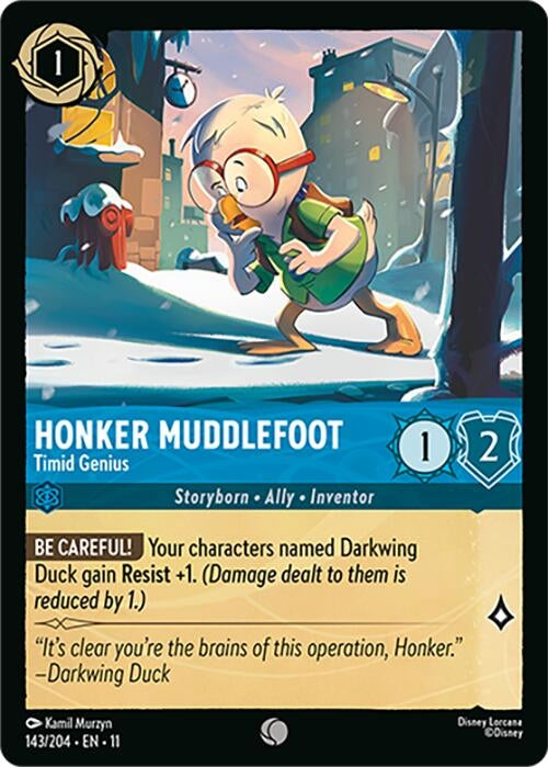 Image for Honker Muddlefoot - Timid Genius (143/204) (Cold Foil) [Winterspell] - Disney Lorcana