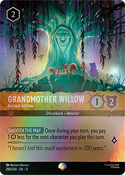 Image for Grandmother Willow - Ancient Advisor (Epic) (206/204) (Holofoil) [Winterspell] - Disney Lorcana