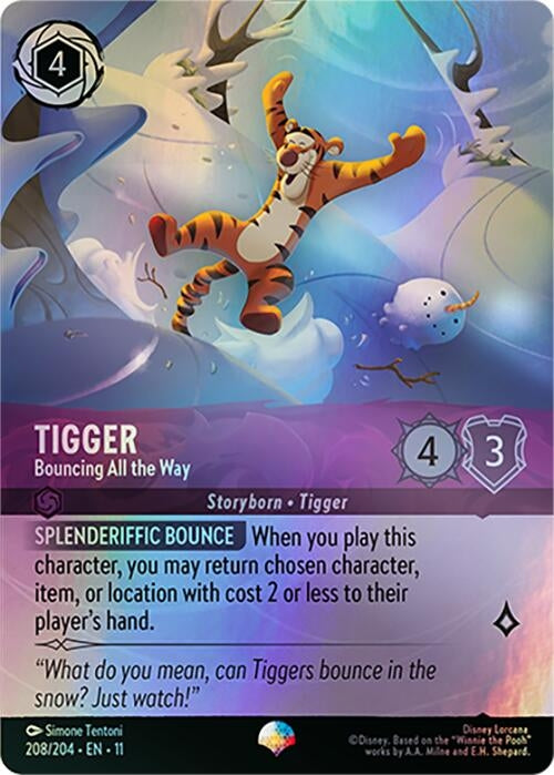 Image for Tigger - Bouncing All the Way (Epic) (208/204) (Holofoil) [Winterspell] - Disney Lorcana