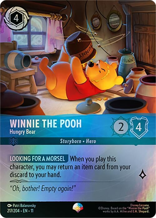 Image for Winnie the Pooh - Hungry Bear (Epic) (217/204) (Holofoil) [Winterspell] - Disney Lorcana