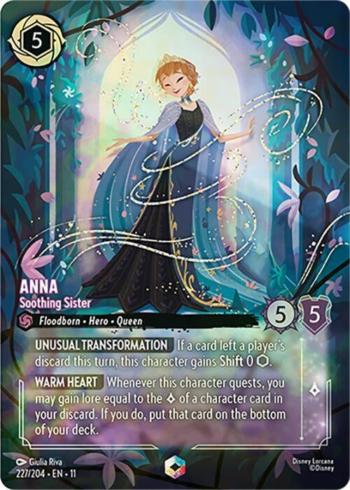 Image for Anna - Soothing Sister (Enchanted) (227/204) (Holofoil) [Winterspell] - Disney Lorcana
