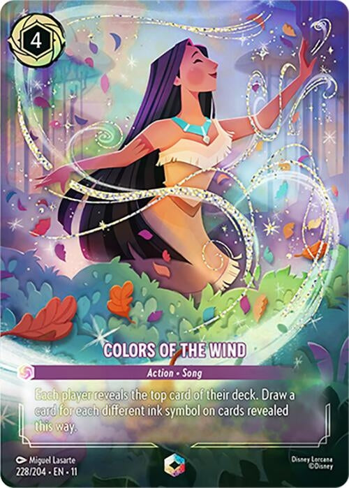Image for Colors of the Wind (Enchanted) (228/204) (Holofoil) [Winterspell] - Disney Lorcana