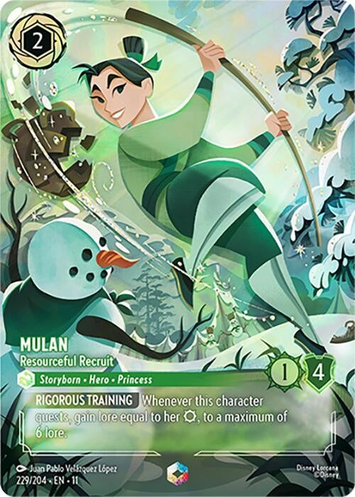Image for Mulan - Resourceful Recruit (Enchanted) (229/204) (Holofoil) [Winterspell] - Disney Lorcana