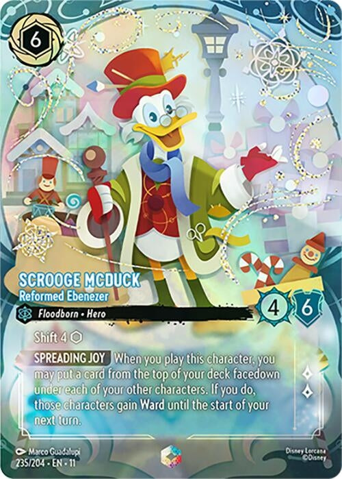 Image for Scrooge McDuck - Reformed Ebenezer (Enchanted) (235/204) (Holofoil) [Winterspell] - Disney Lorcana