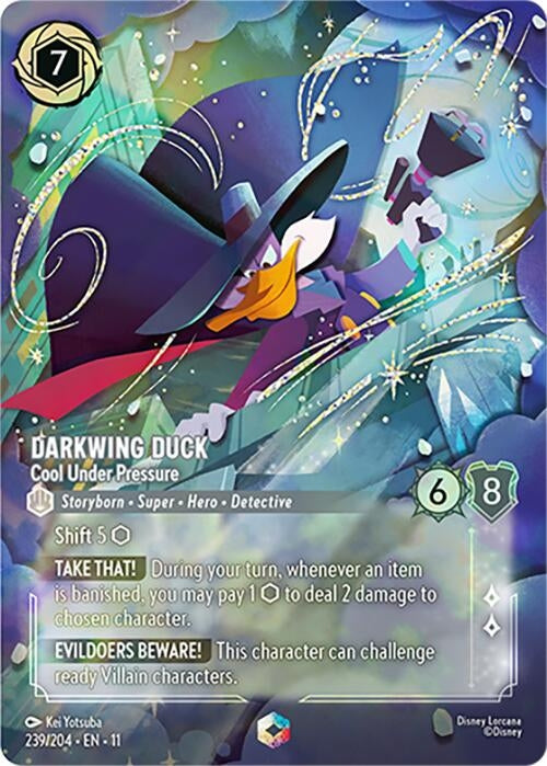 Image for Darkwing Duck - Cool Under Pressure (Enchanted) (239/204) (Holofoil) [Winterspell] - Disney Lorcana