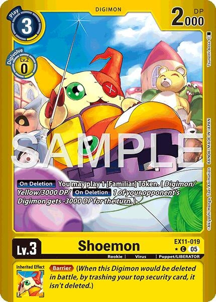 Image for Shoemon (Limited Foil) (EX11-019 C) (Foil) [Dawn of Liberator] - Digimon Card Game