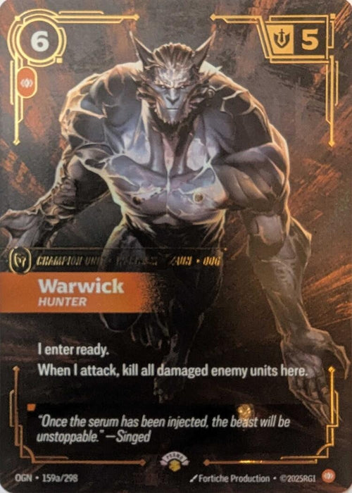 Image for Warwick - Hunter (159a/298) (Foil) [Riftbound Promotional Cards] - Riftbound: League of Legends Trading Card Game