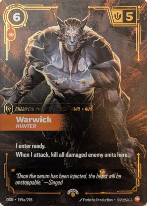 Image for Warwick - Hunter (159a/298) (Foil) [Riftbound Promotional Cards] - Riftbound: League of Legends Trading Card Game