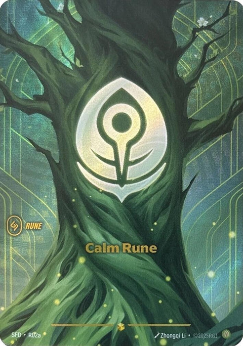 Image for Calm Rune (Alternate Art) (R02a) (Foil) [Spiritforged] - Riftbound: League of Legends Trading Card Game