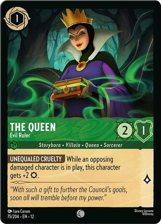 Image for The Queen - Evil Ruler (75/204) (Cold Foil) [Wilds Unknown] - Disney Lorcana