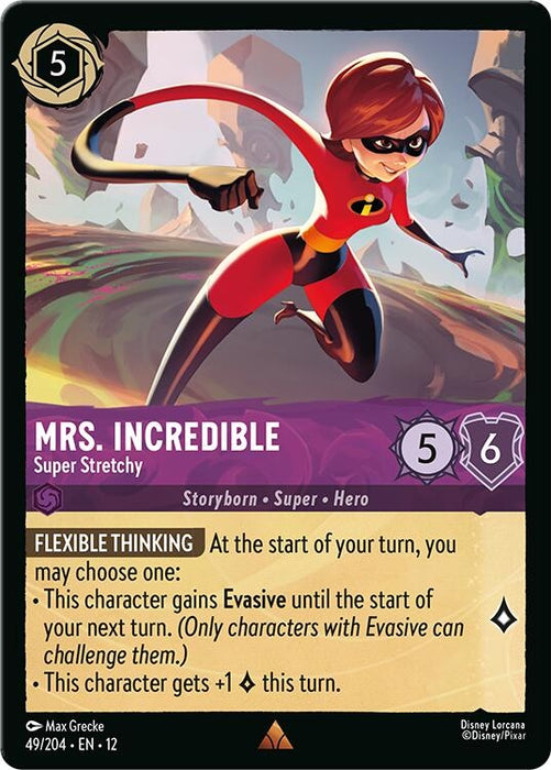 Image for Mrs. Incredible - Super Stretchy (49/204) (Holofoil) [Wilds Unknown] - Disney Lorcana