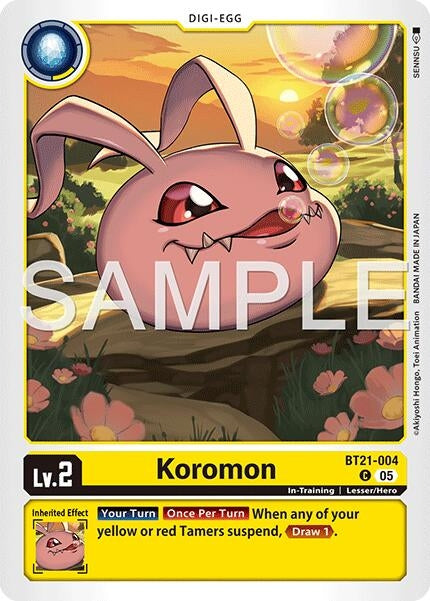 Image for Koromon - BT21-004 (Reprint) (BT21-004 C) (Foil) [Advanced Booster Digimon Generation] - Digimon Card Game