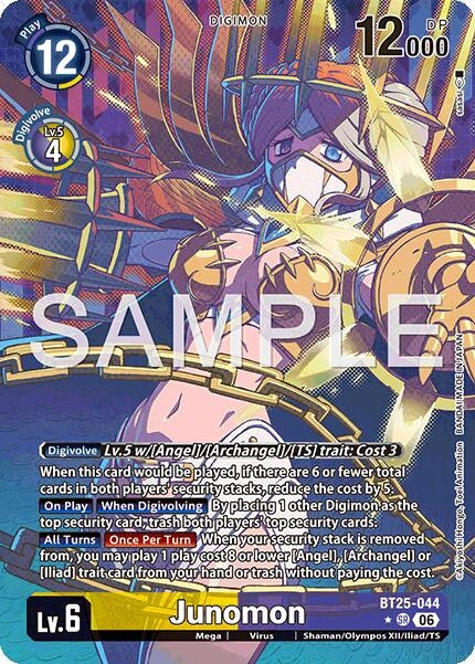 Image for Junomon (Alternate Art) (BT25-044 SR) (Foil) [Dual Revolution] - Digimon Card Game