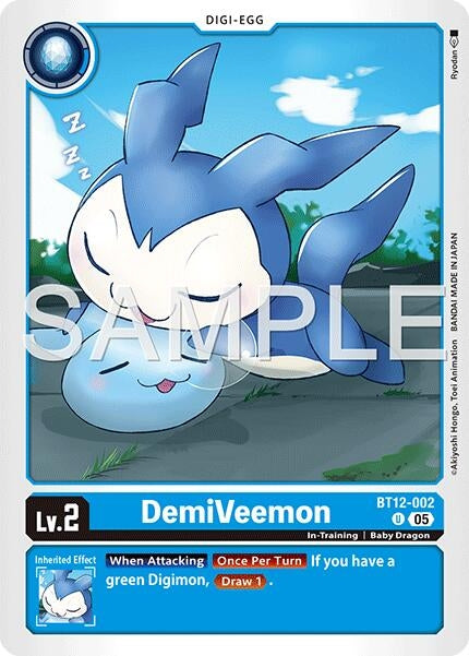 Image for DemiVeemon - BT12-002 (Reprint) (BT12-002 U) (Foil) [Advanced Booster Digimon Generation] - Digimon Card Game