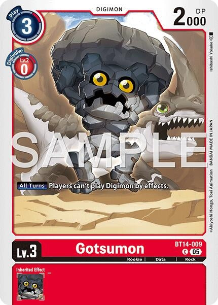 Image for Gotsumon (Reprint) (BT14-009 C) (Foil) [Advanced Booster Digimon Generation] - Digimon Card Game