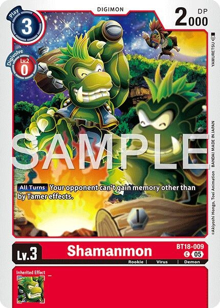 Image for Shamanmon (Reprint) (BT18-009 C) (Foil) [Advanced Booster Digimon Generation] - Digimon Card Game