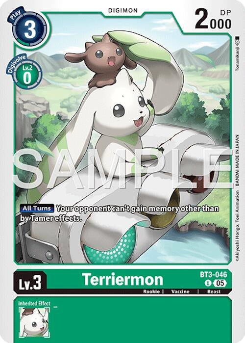 Image for Terriermon (Reprint) (BT3-046 U) (Foil) [Advanced Booster Digimon Generation] - Digimon Card Game