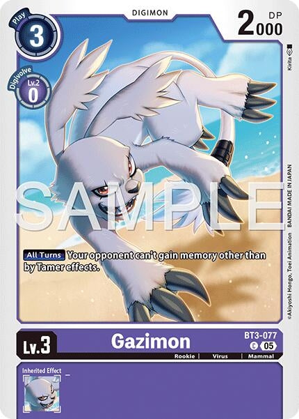 Image for Gazimon (Reprint) (BT3-077 C) (Foil) [Advanced Booster Digimon Generation] - Digimon Card Game