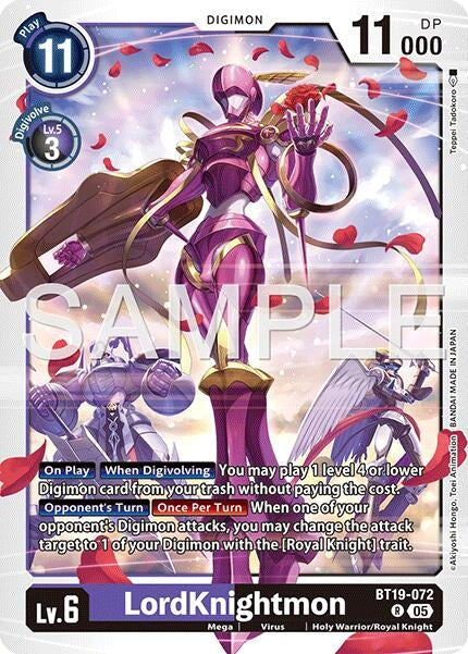 Image for LordKnightmon - BT19-072 (Reprint) (BT19-072 R) (Foil) [Advanced Booster Digimon Generation] - Digimon Card Game