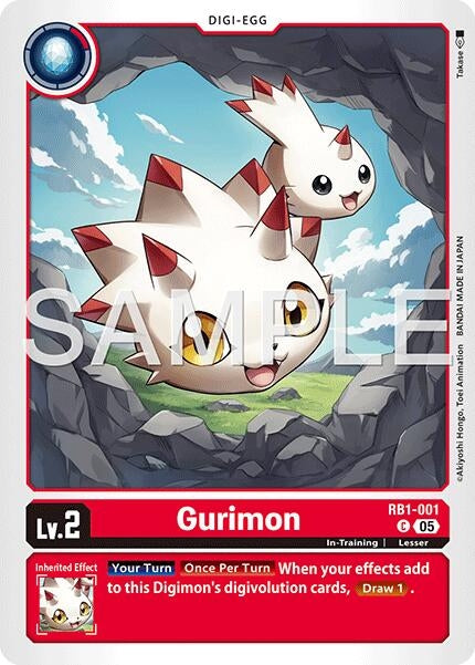 Image for Gurimon (Reprint) (RB1-001 C) (Foil) [Advanced Booster Digimon Generation] - Digimon Card Game