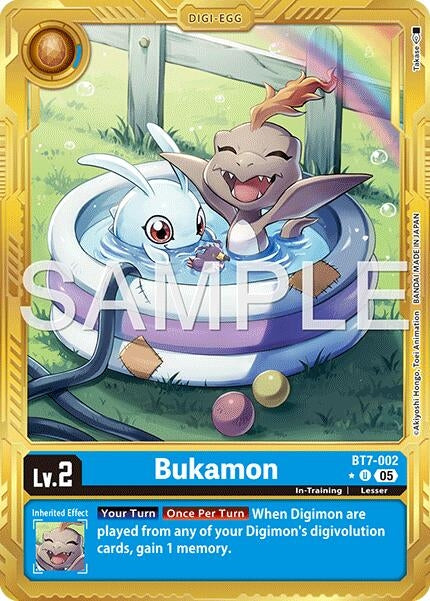 Image for Bukamon (Gold Border) (BT7-002 U) (Foil) [Advanced Booster Digimon Generation] - Digimon Card Game