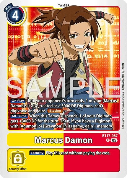 Image for Marcus Damon - BT17-087 (Reprint) (BT17-087 R) (Foil) [Advanced Booster Digimon Generation] - Digimon Card Game