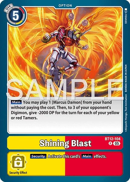 Image for Shining Blast (Reprint) (BT12-104 R) (Foil) [Advanced Booster Digimon Generation] - Digimon Card Game