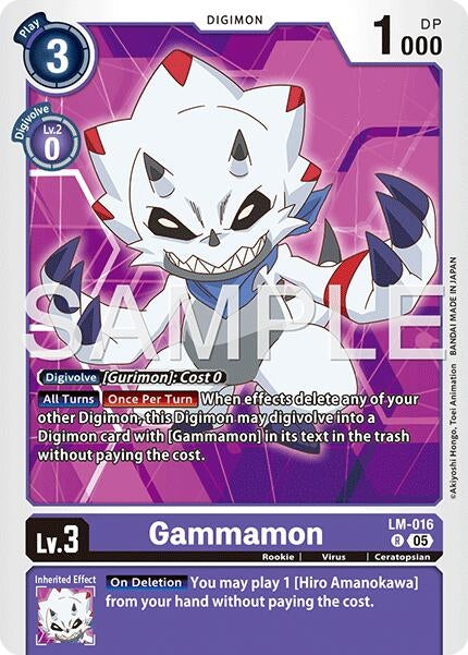 Image for Gammamon - LM-016 (Reprint) (LM-016 R) (Foil) [Advanced Booster Digimon Generation] - Digimon Card Game