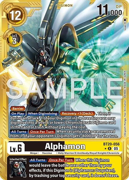 Image for Alphamon (Gold Border) (BT20-056 R) (Foil) [Advanced Booster Digimon Generation] - Digimon Card Game