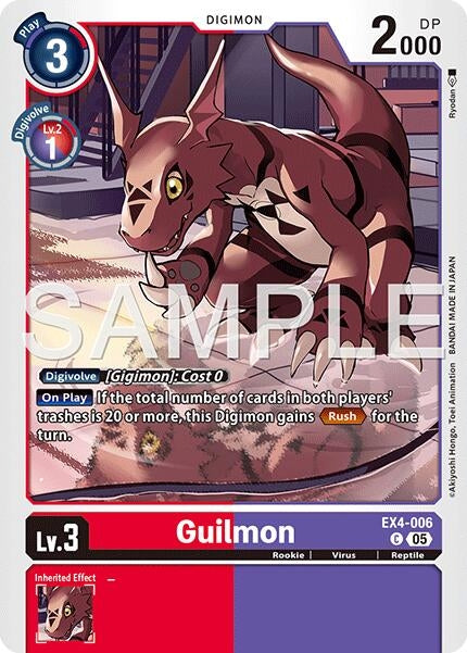 Image for Guilmon - EX4-006 (Reprint) (EX4-006 C) (Foil) [Advanced Booster Digimon Generation] - Digimon Card Game