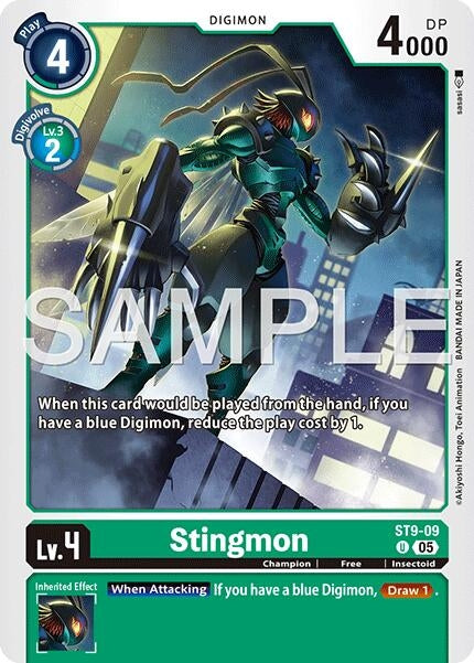 Image for Stingmon - ST9-09 (Reprint) (ST9-09 U) (Foil) [Advanced Booster Digimon Generation] - Digimon Card Game